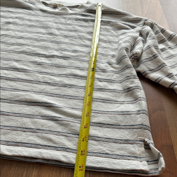 Madewell Woman’s Size XS White Cream and Black/brown/blue Striped top - Picture 7 of 11